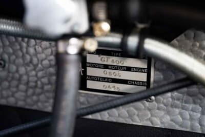 エスティメートは50万~60万ドル(邦貨換算約8000万~9600万円)だったが惜しくも流札となったランボルギーニ「400GT インテリム」(C)Courtesy of Broad Arrow