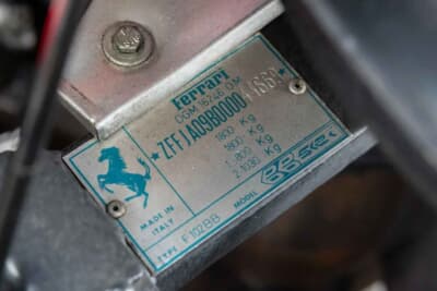 買い手がつかず流札（NOT SOLD）となったフェラーリ「512BBi」（C）Courtesy of Broad Arrow