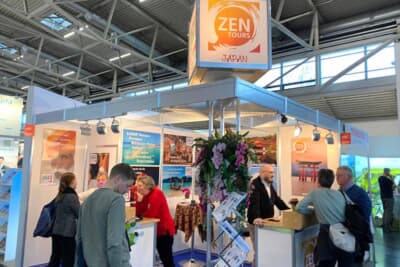 禅ツアーという、日本を専門とした旅行会社さんの出展もありました。ヨーロッパの人々にとって、日本はまだまだ未知の国のようです
