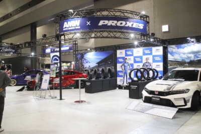 TOYO TIRES PROXES：オートメッセ in 愛知にて。それぞれのデモカーにウルトラハイパフォーマンス（UHP）タイヤが装着されていた
