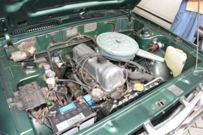 日産 バイオレット 1400DX:L14型4気筒SOHCエンジンは現在も非常に調子が良いそうだ