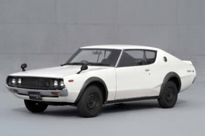 日産スカイライン 2000GT-R （KPGC110）：通称「ケンメリGT-R」。S20エンジンが排ガス規制をクリアできないとしてわずか197台で生産終了となった