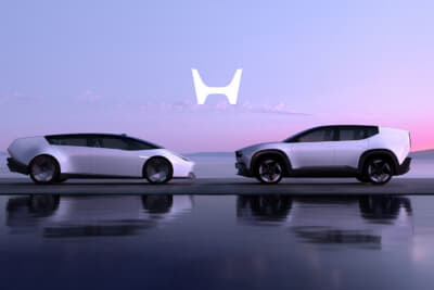 左からホンダ 0シリーズのサルーン、SUV