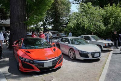 ホンダ NSX：アウディ R8やいすゞ ジェミニZZRなど、比較的新しい世代のスポーツカーも並んだ