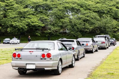 日産 スカイライン：やはりR32型をはじめとする歴代モデルの参加台数は非常に多い
