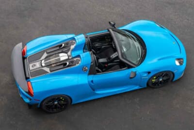 468万ドル（邦貨換算約7億3476万円）で落札されたポルシェ「918スパイダー」 （C）Courtesy of Broad Arrow