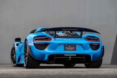 468万ドル（邦貨換算約7億3476万円）で落札されたポルシェ「918スパイダー」 （C）Courtesy of Broad Arrow
