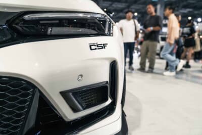 ホンダ シビックタイプR(FL5):CSF製のデュアルオイルクーラーキット。サーキット走行時の油温上昇を効果的に抑える