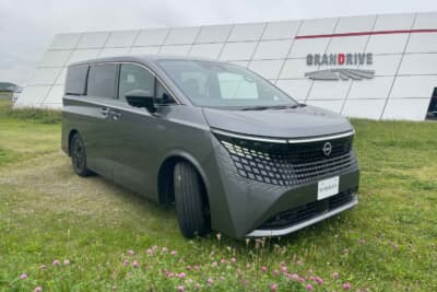 日産 エルグランド:ボディカラーが変わると、また違った精悍な表情を見せてくれる