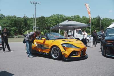 出展していたNATSブースのスープラ顔面コペン