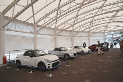 展示されていた歴代コペンフルラインアップ