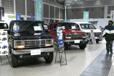 オートリミックス2026仙台に展示されていたアルパインスタイルのジムニー