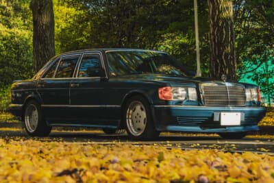 メルセデス・ベンツ 560SEL AMG 6.0-4V:ローダウンされた車高とAMG専用バンパーが迫力と気品を同時に生み出している