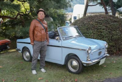 アウトビアンキ ビアンキーナ:埼玉県からイベントに参加したオーナーの遠山明宏さんと愛車だ