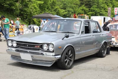 日産 3代目 スカイライン：サスペンションはDR30型スカイラインの足まわりを前後ともにフル移植。車高調キットを使わずにダウンサスで程よく下がったベストバランスを追求する