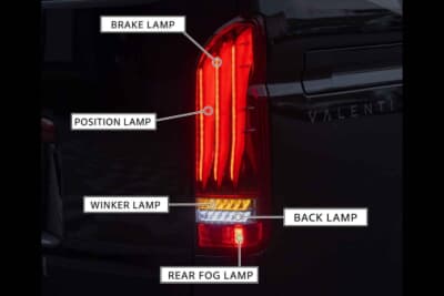 トヨタ ハイエース：高輝度LEDを採用しつつ消灯時も美しいステルス仕様のディテール