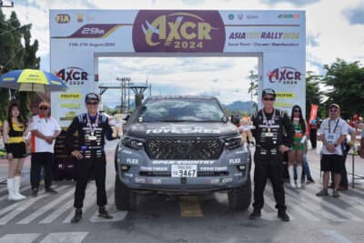 アーマーテック:AXCR(アジアクロスカントリーラリー)出場者にも採用。「FLEX SHOW AIKAWA Racing with TOYO TIRES」から参戦した川畑真⼈選⼿をサポート