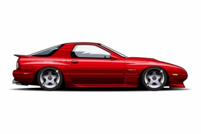 AUTO STRADA modena:マツダ RX-7(FC) F 17×7.5J 5H/114.3 インセット38/R 17×9.0J 5H/114.3 インセット39