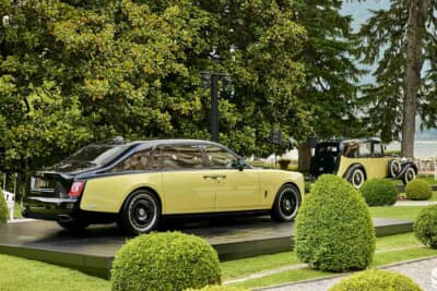 ロールス・ロイス ファントム ゴールドフィンガー:コモ湖畔のグランド・ホテル敷地内「モザイク・ローン」にて披露した