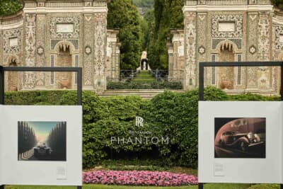 会場ではロールス・ロイス ファントム100周年を記念し、デザインの進化を辿る8点のオリジナル・アートワークも展示された