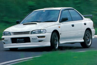 スバル インプレッサ WRX:プローバが初代GC8をベースに仕立てたデモカー。ノーマル260psをスーパーECUで275psへと引き上げた硬派な1台