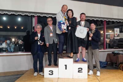 ライレー 9スペシャル：初日夜の表彰式では見事に戦前車クラスで1位という好成績を収めた