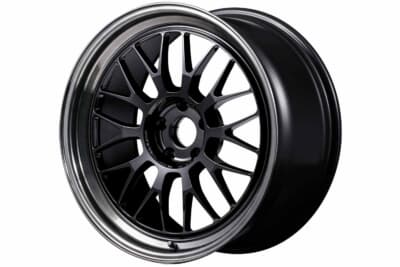 VOLK RACING 21A spec-PW:プレスドダブルブラック。ダークなイメージにリムがシルバーに光りメッシュの存在感がより浮き彫りになる