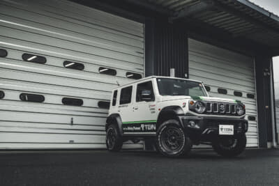 TEIN STREET ADVANCE Z4を装着したジムニーノマドのフロントカット