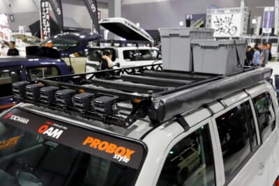 トヨタ・プロボックス:傷に強いスチール製パウダーコート仕上げで本体の耐荷重性能も50㎏と十分な機能性を持つルーフキャリア