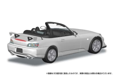 ホンダ S2000：大型リアウイングや専用スポイラーなどTYPE S特有のエアロパーツを忠実にモデル化