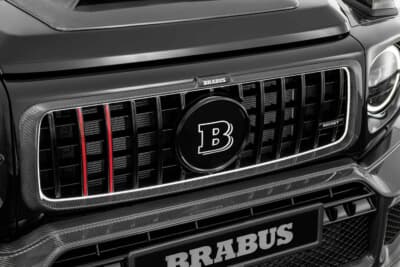 メルセデスAMG G 63：ブラバスの「B」エンブレムが鎮座するラジエーターグリル
