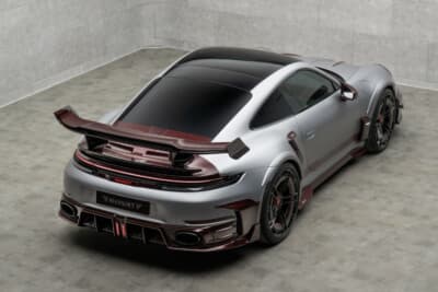 ポルシェ 911ターボS：クーペのエレガントなルーフラインとアグレッシブなエアロの融合
