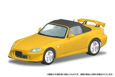 ホンダ S2000：実車のカタログを彷彿とさせる美しい斜め後方からのスタイリング