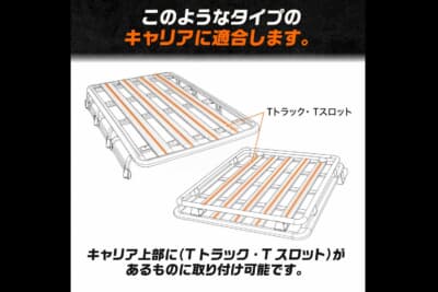 CRAFT WORKS：TトラックやTスロットを備えた一般的なルーフラックなど多彩なルーフマウントシステムに対応する高い汎用性