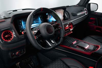 メルセデスAMG G 63：F1風インジケーターを内蔵したカーボン製パドルシフト付きステアリング