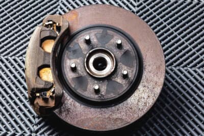 Champ Turbo Pro：施工後のブレーキローター。表面のサビが落とされ、キレイになった