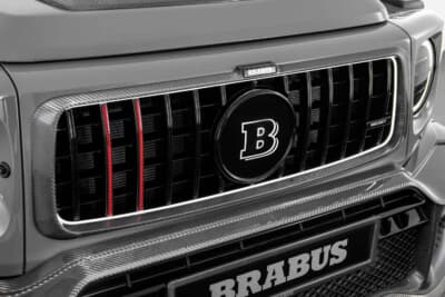 メルセデスAMG G 63：斜めから見たフロントグリルの立体的な造形