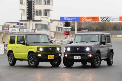 スズキ ジムニー / ジムニー シエラ:軽自動車規格のJB64型(左)と普通車規格のJB74型(右)。悪路走行時でも荷物が散乱するのを防いでくれる設計だ