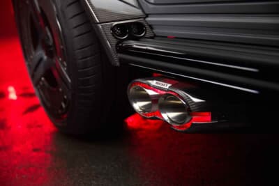 メルセデスAMG G 63：サイドマフラー周辺の迫力ある造形