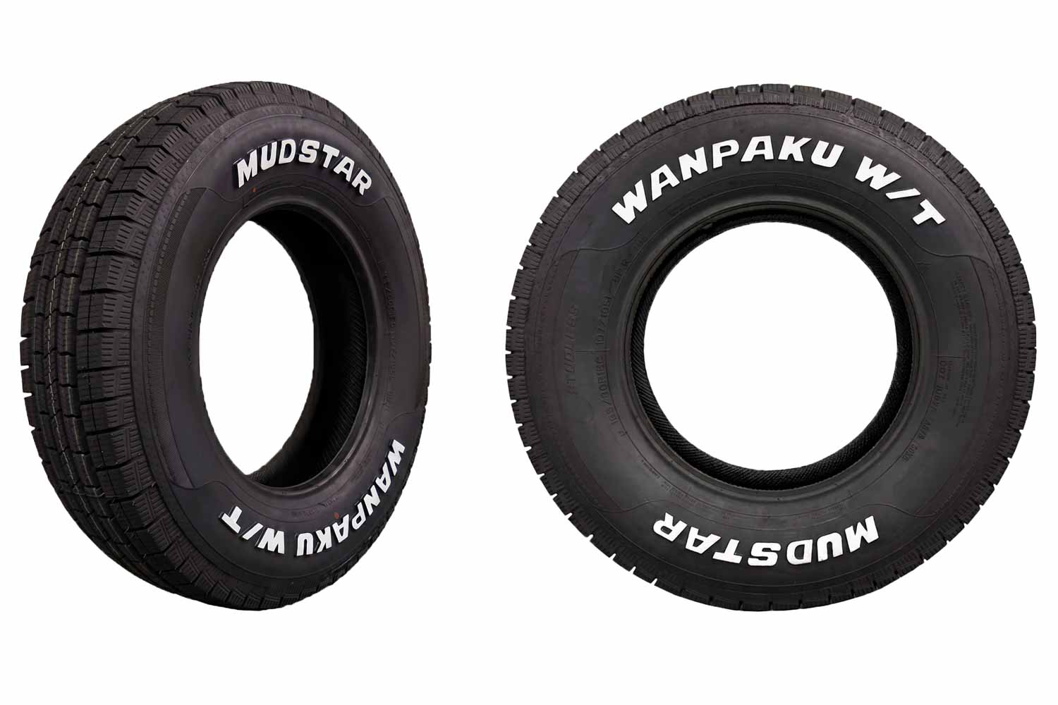 スタッドレスもホワイトレターで魅せる。マッドスター「WANPAKU W/T