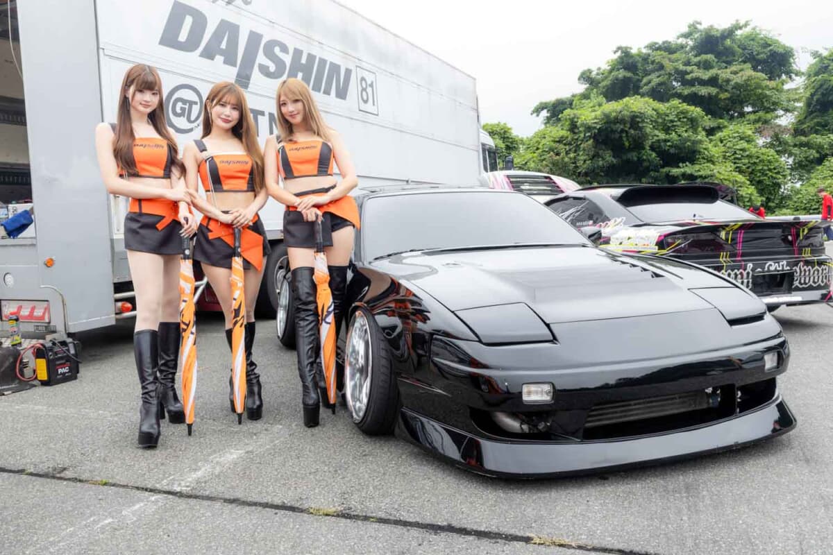 シルビアや180SXが集結。SRエンジン載せたGT-Rも現れた富士のイベント