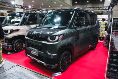 大阪オートメッセでお披露目されたハセ・プロのデリカミニ