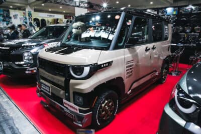 大阪オートメッセでお披露目されたハセ・プロのデリカミニ