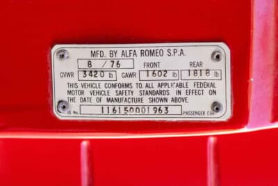 2万160ドル（邦貨換算約315万円）で落札されたアルファ ロメオ「アルフェッタGT」（C）Bonhams