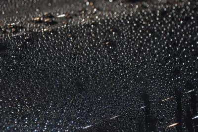 こちらは「ZONE」施工後の表面。撥水しているボディ状態がよくわかると思う