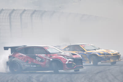 東京オートサロンや大阪オートメッセでお披露目されていたレクサスLBXが今季から参戦。いかにもなドリ車ではないがその戦いに注目だ