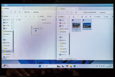 【レーダー探知機に写真を入れる④】壁紙画像は「userphoto（ユーザーフォト）」へ入れる様子。写真は２枚入れた
