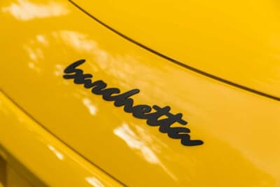 フィアット バルケッタ:本来のFIATマークを「barchetta」ロゴに変更している