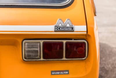 三菱 ミニカ70 GSS:MとGSSのオーナメントとテールランプを写したリア左側のディテール