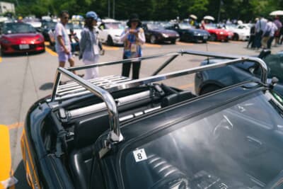 マツダ NAロードスター:軽井沢ミーティング2026の会場で存在感を放つラゲッジキャリア。今年の参加車両に同仕様は見当たらなかった